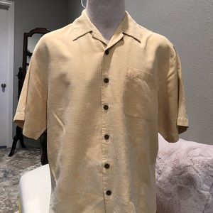 Short sleeve silk dress shirt